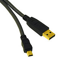 Ultima USB 2.0 A/Mini-B Cable with Gold Connectors 